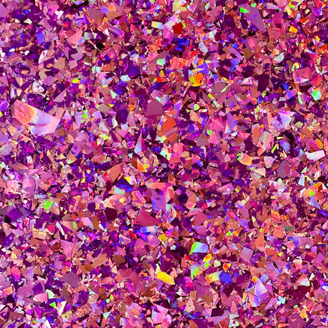 5/32" Valentines Purple Chunky Flake Glitter Cast Acrylic Sheets