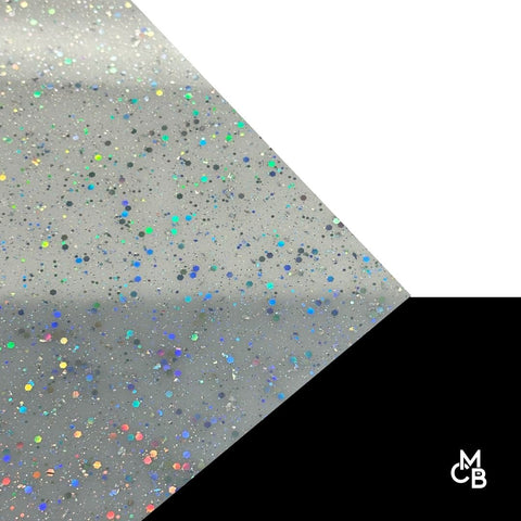1/8" White Diamond Dust Glitter Dots Cast Acrylic Sheets