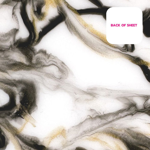 1/8" White Golden Swirl Marble Cast Acrylic Sheets