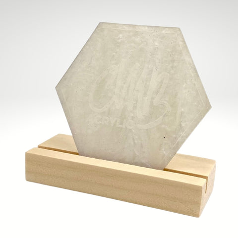 1/8" White Marbled Glitter Cast Acrylic Sheets