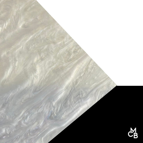 1/8" White Marbled Glitter Cast Acrylic Sheets