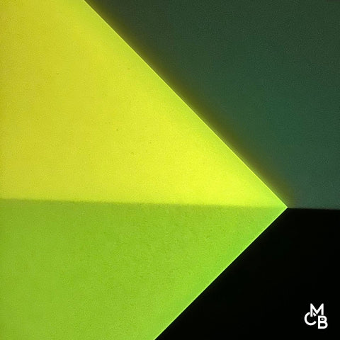 1/8" Yellow Glow in the Dark Cast Acrylic Sheets