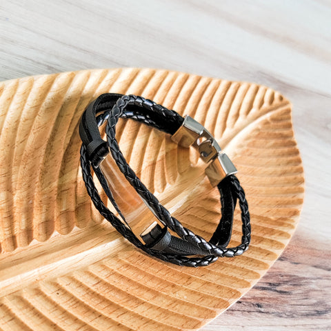 Triple Cord Men's Bracelet , 1 Total, Metal Blank #138