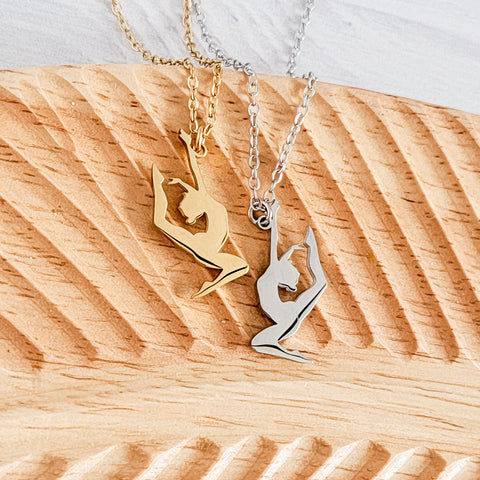 Dancer Necklace (Silver or Gold), 1 Total, Metal Blank #151