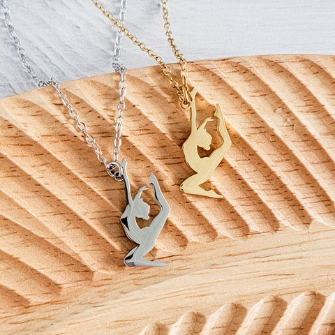 Dancer Necklace (Silver or Gold), 1 Total, Metal Blank #151