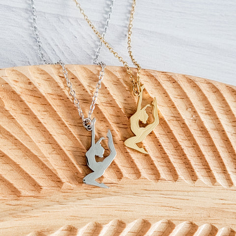 Dancer Necklace (Silver or Gold), 1 Total, Metal Blank #151