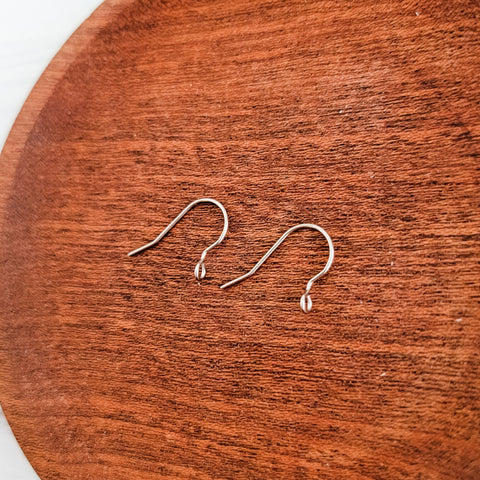 Silver Modern Forward-Facing Stainless Steel Ear Wires, 20 Pieces, Earring Hook #2