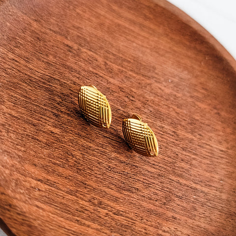 Gold Geometric Marquise Stud Connector, 10 Piece, Stud #1