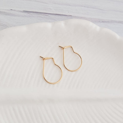 18mm Gold Stainless Steel Kidney Hook, 20 Pieces, Earring Hook #5