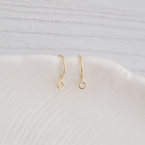 Gold Sleek Forward-Facing Stainless Steel Ear Wires, 20 Pieces, Earring Hook #1