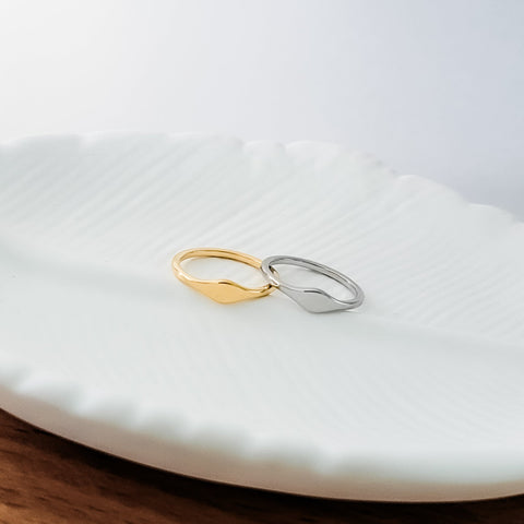 Chevron Ring (Silver or Gold, Sizes 6-10), 1 Total, Metal Blank #161