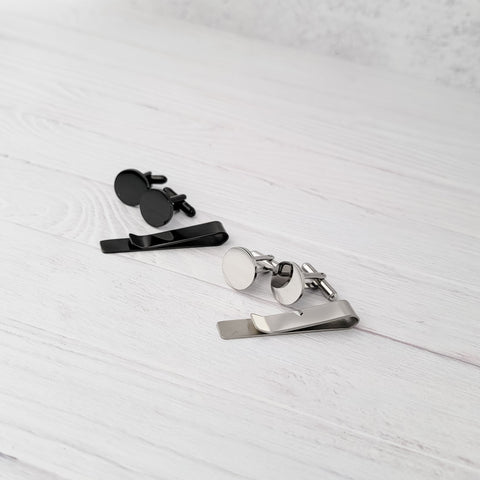 Medium Tie Clips (Silver, Gold, Rose Gold, or Black), 1 Piece Total, Metal Blank #59