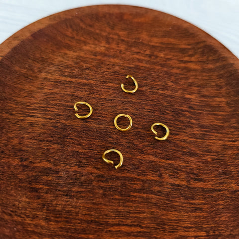New Premium Gold 7mm Round Stainless Steel Open Jump Rings (18g), 100 Pieces, Jump Ring #4