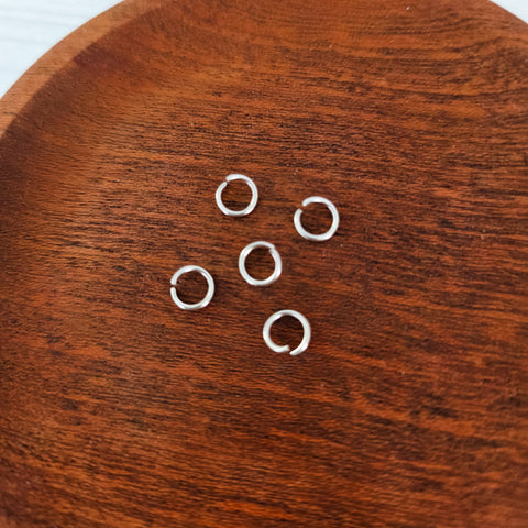 New Premium Silver 5mm Round Stainless Steel Open Jump Rings (20g), 100 Pieces, Jump Ring #10