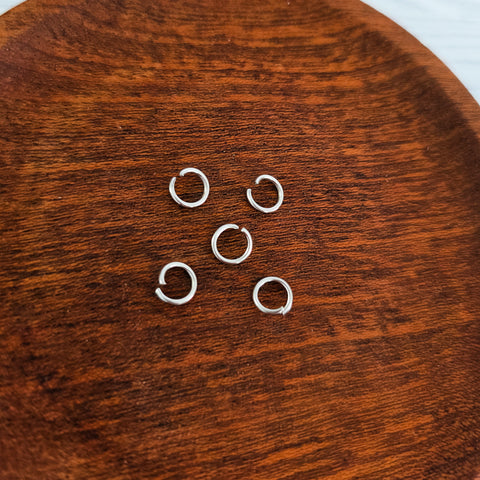 New Premium Silver 6mm Round Stainless Steel Open Jump Rings (18g), 100 Pieces, Jump Ring #11