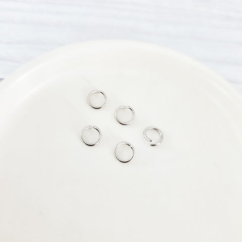 New Premium Silver 9mm Round Stainless Steel Open Jump Rings (18g), 100 Pieces, Jump Ring #14