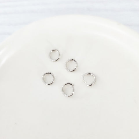 New Premium Silver 6mm Round Stainless Steel Open Jump Rings (18g), 100 Pieces, Jump Ring #11