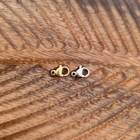 New Premium Lobster Clasp Findings (Silver or Gold), 20 Pieces, Chain #24