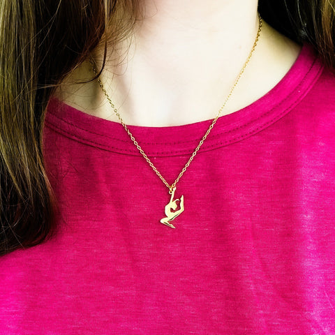 Dancer Necklace (Silver or Gold), 1 Total, Metal Blank #151