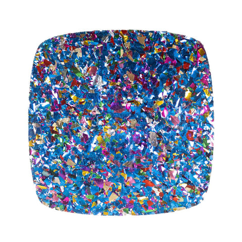 5/32" Blue Chunky Flake Glitter Cast Acrylic Sheets