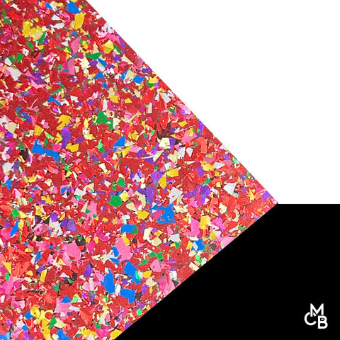 5/32" Christmas Party Chunky Flake Glitter Cast Acrylic Sheets