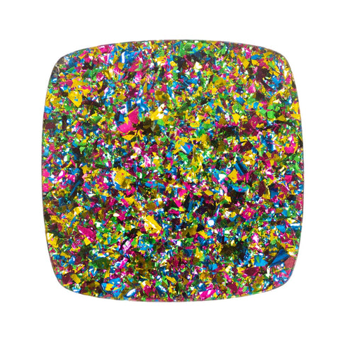 5/32" Peacock Party Chunky Flake Glitter Cast Acrylic Sheets