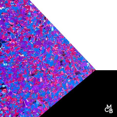 5/32"  Rave Party Chunky Flake Glitter Cast Acrylic Sheets