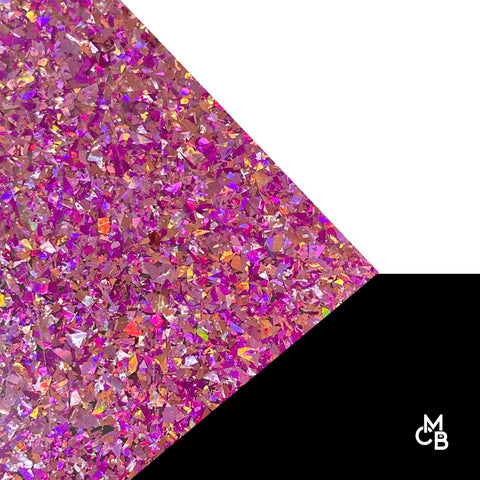5/32" Valentines Purple Chunky Flake Glitter Cast Acrylic Sheets