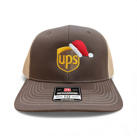UPS With Santa Hat Embroidered Richardson 112 Hat