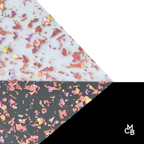 Flake Glitter Cast Acrylic Sheets | 1/8" | 48" X 96"