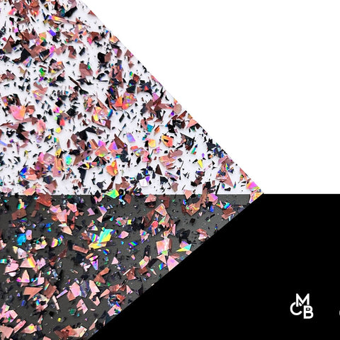 Flake Glitter Cast Acrylic Sheets | 1/8" | 48" X 96"