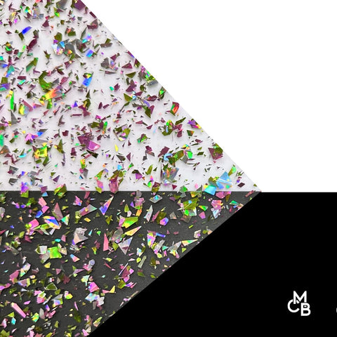 Flake Glitter Cast Acrylic Sheets | 1/8" | 48" X 96"