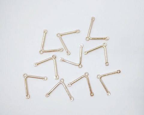 Gold V Shape Connector, 10 Pieces, Connector #41