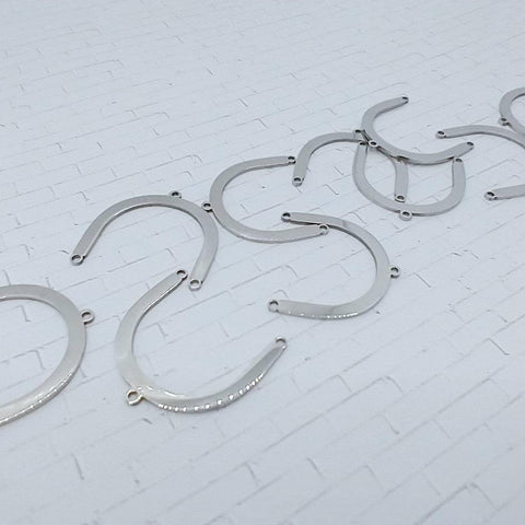 Classic Style Silver Stainless Steel Arch Connector, 10 Pieces, Connector #88