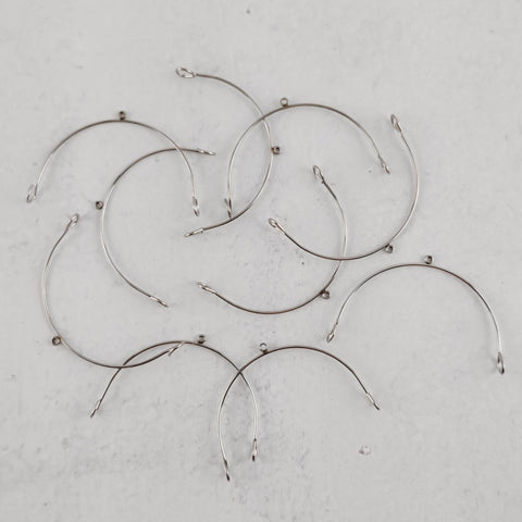 45mm Silver Stainless Steel Large Arches, 10 Pieces, Connector #64