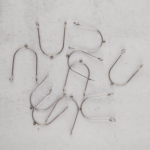 Silver Stainless Steel Small Arches, 10 Pieces, Connector #77