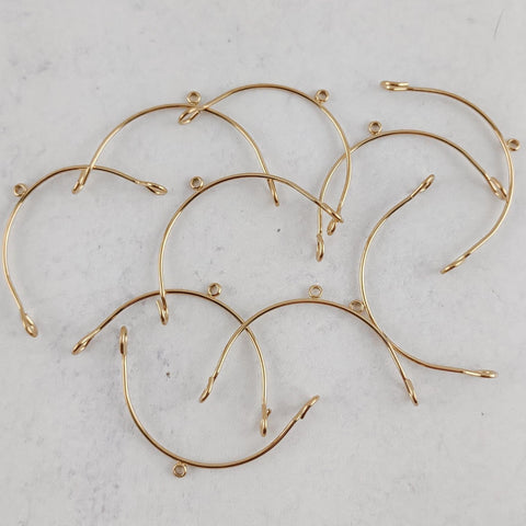 Gold Stainless Steel Medium Arches, 10 Pieces, Connector #83