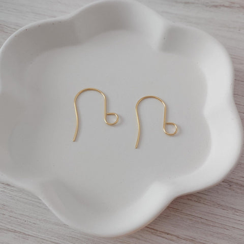 Gold Statement Large Loop Stainless Steel Ear Wires (6mm), 20 Pieces, Earring Hook #11