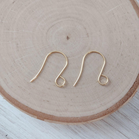 Gold Statement Large Loop Stainless Steel Ear Wires (6mm), 20 Pieces, Earring Hook #11