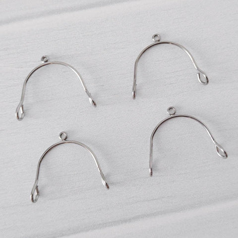 Silver Stainless Steel MINI Arches, 10 Pieces, Connector #73