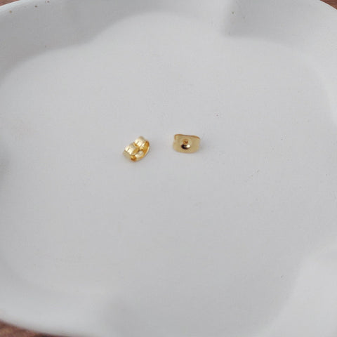 Bulk Gold Butterfly Style Stainless Steel Earring Backs, 100 Pieces, Back #5