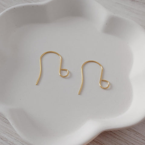 Gold Statement Large Loop Stainless Steel Ear Wires (6mm), 20 Pieces, Earring Hook #11