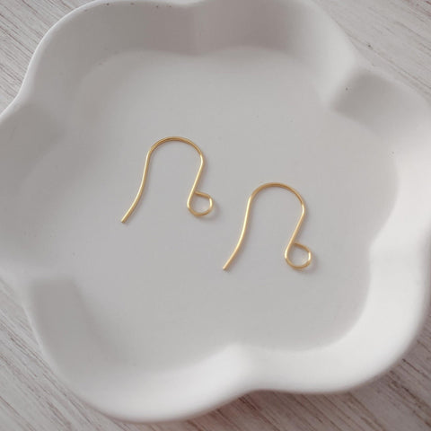 Gold Statement Large Loop Stainless Steel Ear Wires (6mm), 20 Pieces, Earring Hook #11