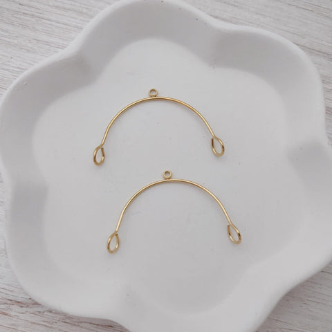 Gold Stainless Steel Medium Arches, 10 Pieces, Connector #83