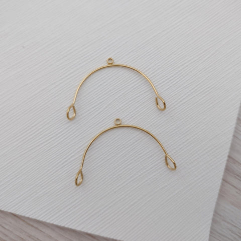 Gold Stainless Steel Medium Arches, 10 Pieces, Connector #83