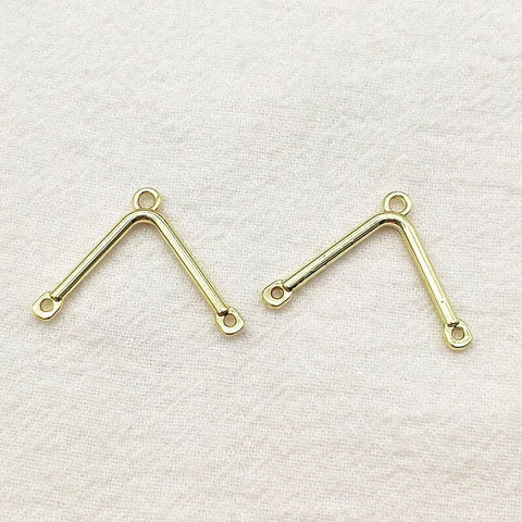 Gold V Shape Connector, 10 Pieces, Connector #41