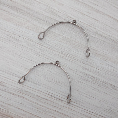 Silver Stainless Steel Medium Arches, 10 Pieces, Connector #84