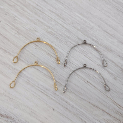 Silver Stainless Steel Medium Arches, 10 Pieces, Connector #84