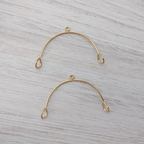 Gold Stainless Steel Medium Arches, 10 Pieces, Connector #83