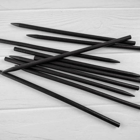 Black Wooden Hair Sticks, 5 Pieces, Wood #59